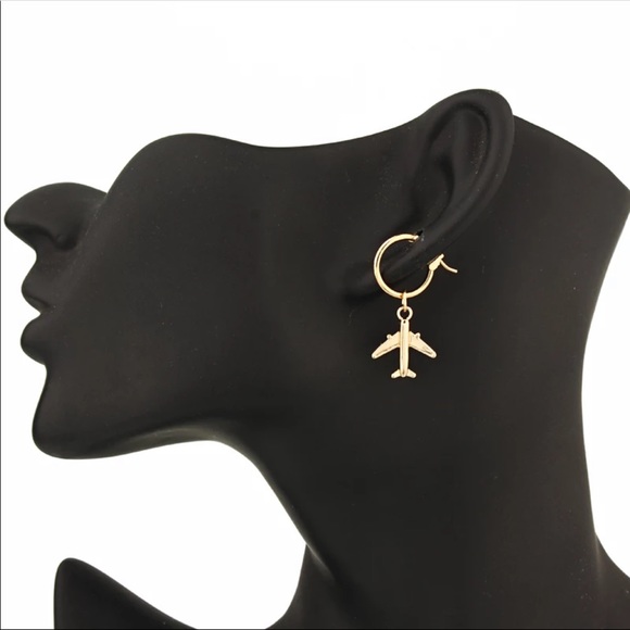 Airplane earrings dangle pendant jewelry - Picture 3 of 4